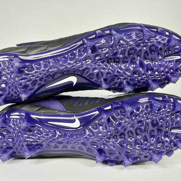 Nike Alpha Menace Pro 2 Mid Purple Black Football Cleats Size 12 - Picture 8 of 10
